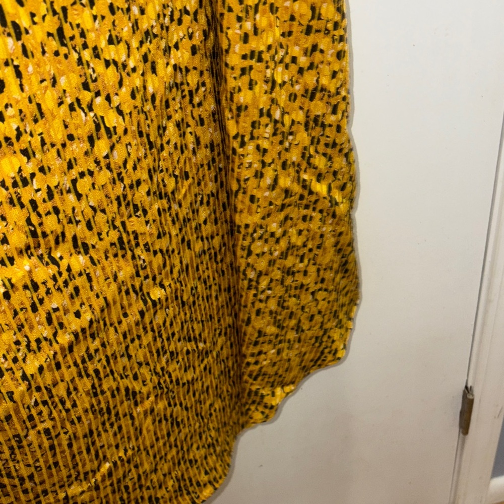 Anthropologie Yellow Floral Midi Dress size xs - Picture 5 of 6
